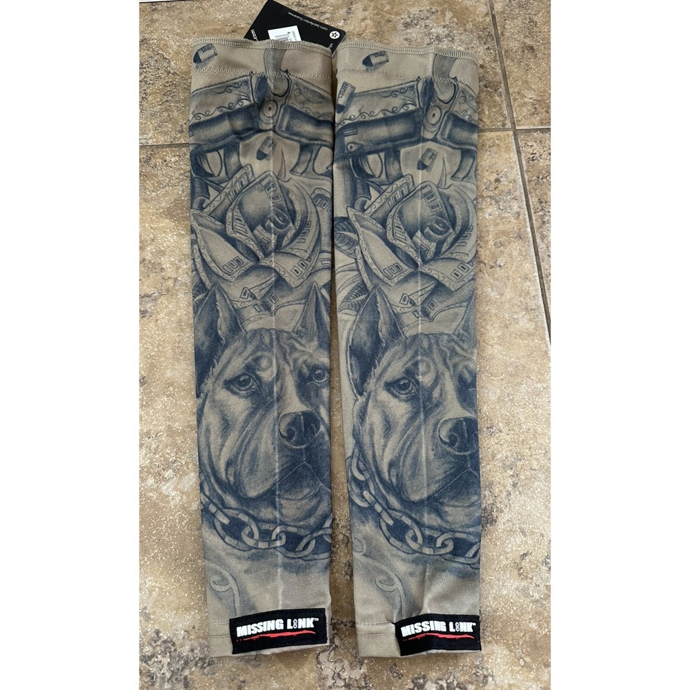 Missing Link SPF 50 Gun N Money  ArmPro Tattoo Compression Sleeves - APBK